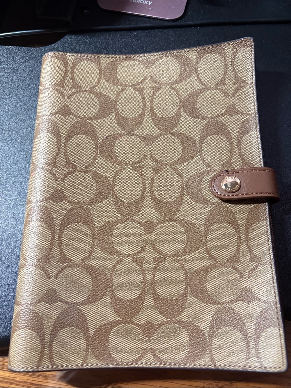Coach Brown/Tan Signature Canvas Notebook Cover
